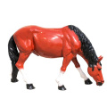 Life size instock Chinese modern outdoor red color horse sculpture for decoration